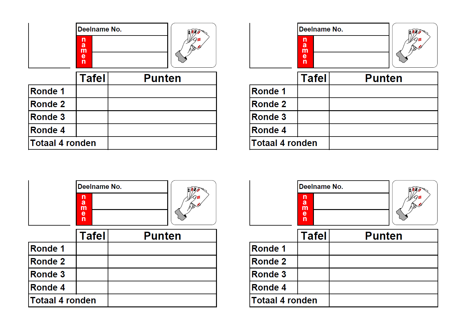 Formulieren menu